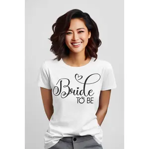 Bride to Be Black Letters Diamond "O" Graphic Tee
