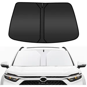 Windshield Sunshade, Double Thickened Sun Blocker for Front Window, UV Protection in , Auto Necessities Fits  ,  Shade Sun Shield, Interior Visor Accessory for Women