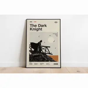The Dark Knight Digital Poster, The Dark Knight Print, Retro Poster, Minimalist Art, Vintage Poster, Movie Poster Teen Room Decor Poster