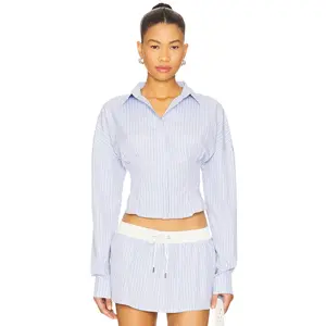 OW Collection Eliza Shirt in Blue Stripe