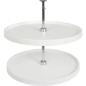 PFN28ST-W 31.5 by 28 by 28 Full-Round Polymer Lazy Susan Cabinet Organizer,White