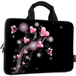 11 11.6 12 12.1 12.5 inch Laptop Carrying Bag Chromebook Case Notebook Ultrabook Bag Tablet Cover Neoprene laptop Sleeve case chromebook sleeve with Handle Boys Girls  Heart