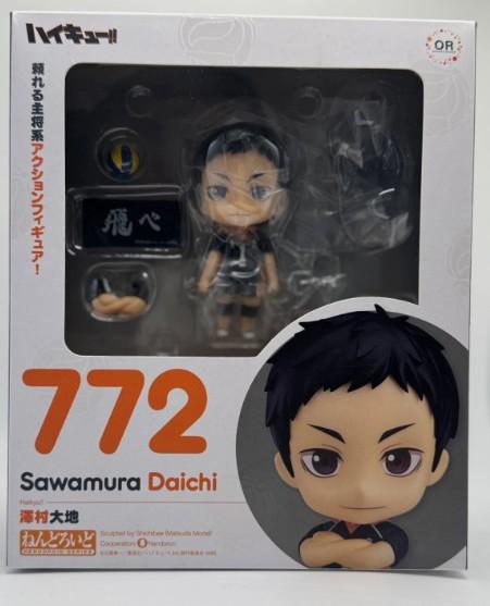 Good Smile Nendoroid Action Figure Daichi Sawamura 772 Haikyu Anime Art Toy Collectible with Detailed Uniform and Expressive Features