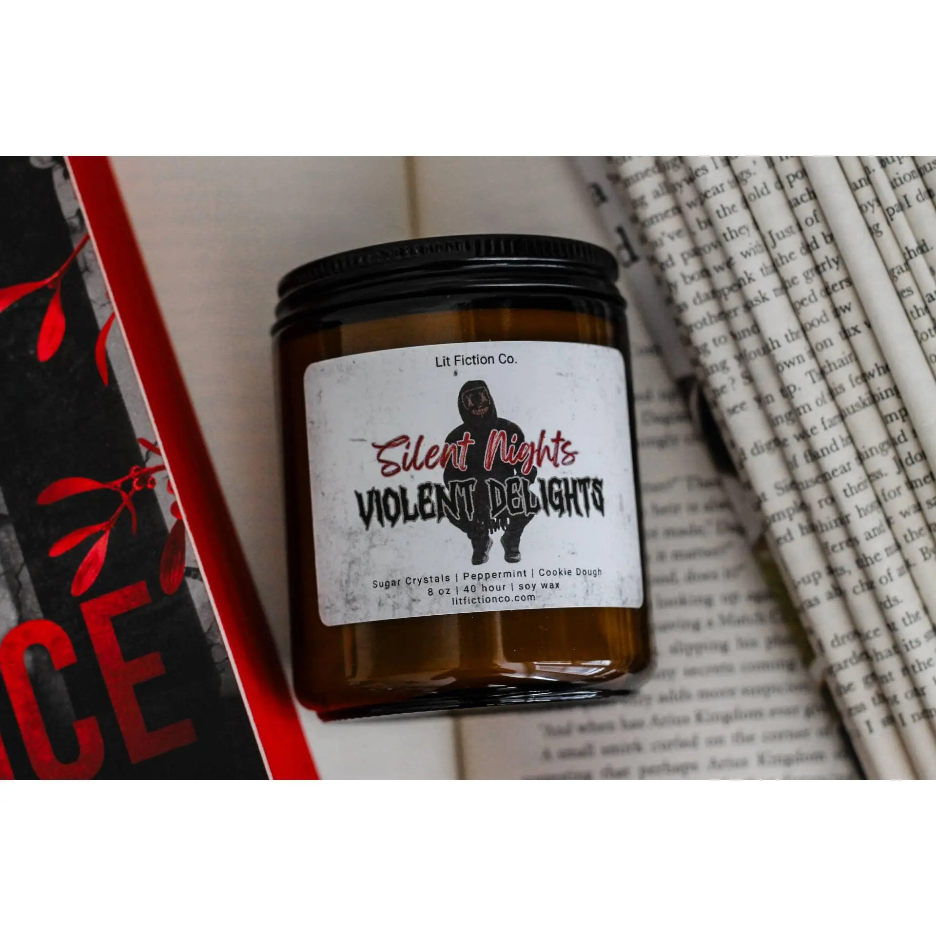 Silent Nights, Dark Delights Soy Candle | Dark Romance Gift for Book Lovers