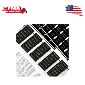 75 Bible Tabs, Laminated Bible Index Tabs for Women and Men (Gold Foil Black)