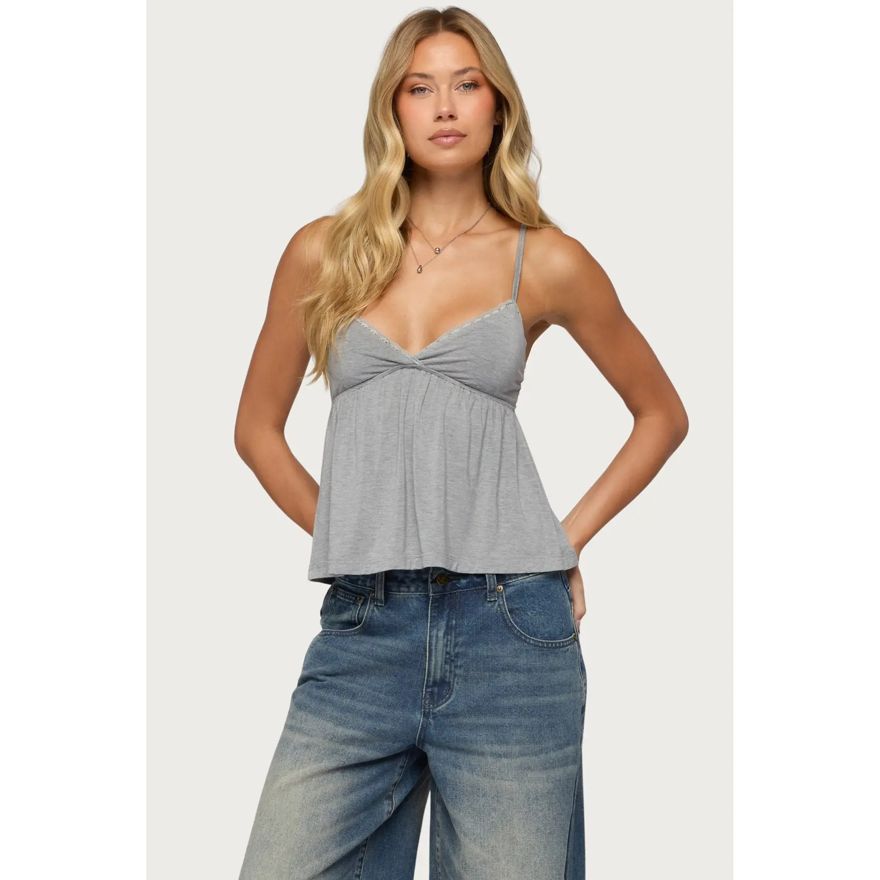 Belen Lacey Babydoll Top
