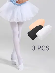 3-Pack Dance Socks for Girls, Leotard Stockings, High Stretch Comfort, Suitable for All Seasons, Ideal for Dancing and Daily Wear, Sock Set