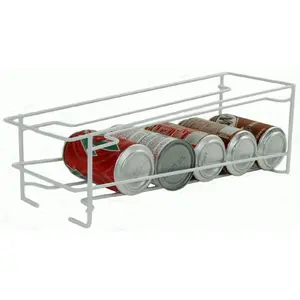 212 MAIN 12-Can Beverage Dispenser - Adjustable Metal Racks, Space-Saving Kitchen Organiser, Multi-Functional Household Appliance Display Shelf