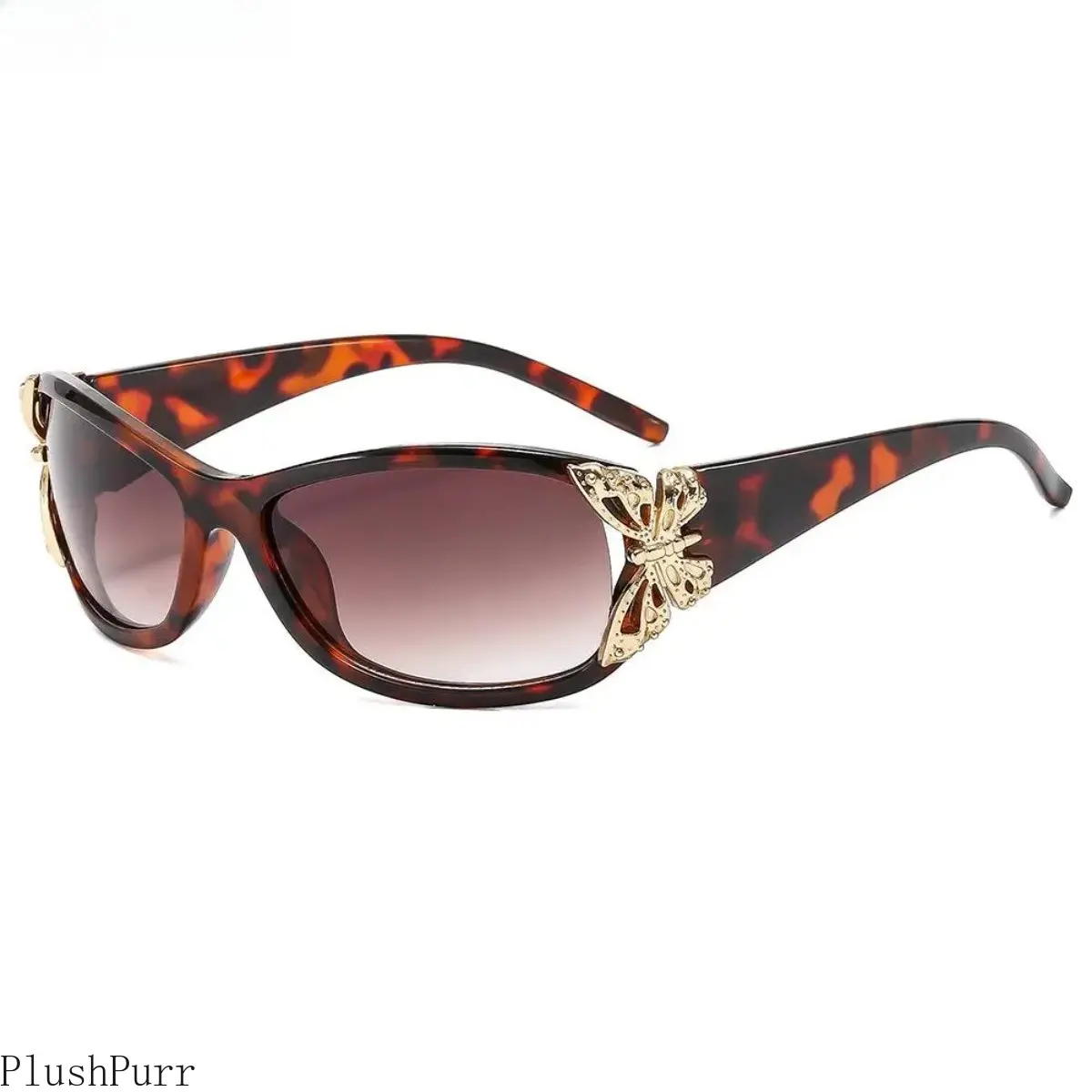 Women's Polarized Butterfly Accent Sunglasses - Stylish, High-Efficiency UV Protection, Anti-Glare, Lightweight, Trendy Sporty Eyewear - Ideal for Driving, Outdoor Activities, Women's Sunglasses tiktokshopbacktoschool