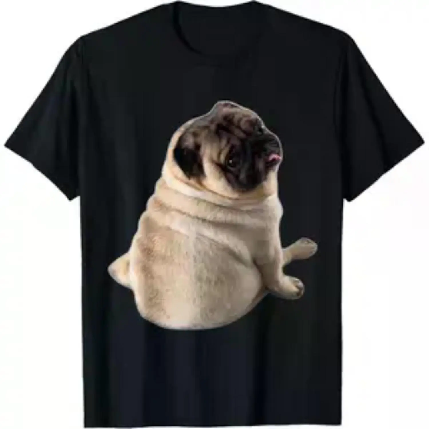Funny Pug Meme Silly Humor Graphic Dog Tee Shirt