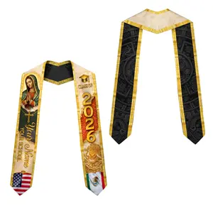 Personalized Name Mexican American Graduation Sash, Class of 2026 Latino Graduation Stole, New