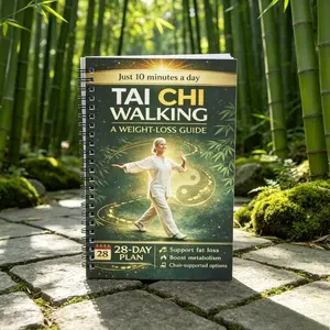 Tai Chi Walking Weight Loss Guide, 28-Day Plan, 10 Minutes Daily, Spiral Binding Book, Boost Metabolism, Support Elderly and Adults
