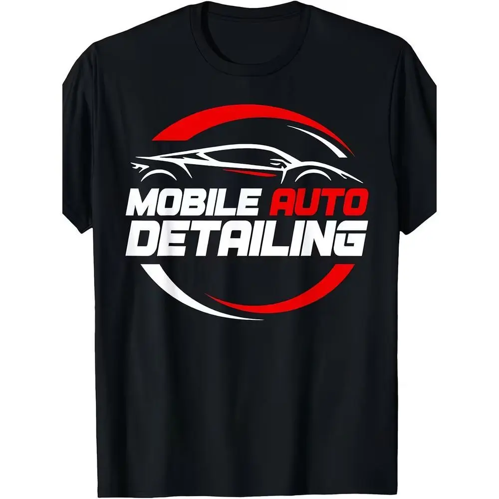 Supercar Graphic Tee, Minimalist Sports Car Line Art T-Shirt with Mobile Auto Detailing Print, Automotive Streetwear Shirt for Men