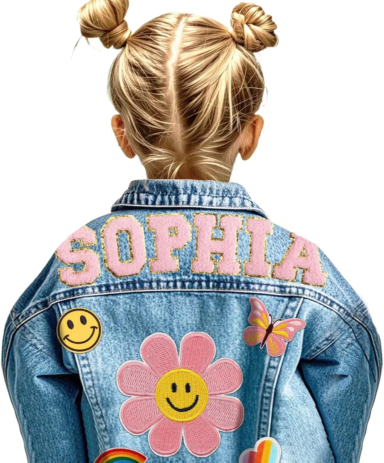 Personalized Kids Denim Jacket with Names, Custom 1-14 Years Old Girls Boys Spring&Fall Outerwear JacketsGift.