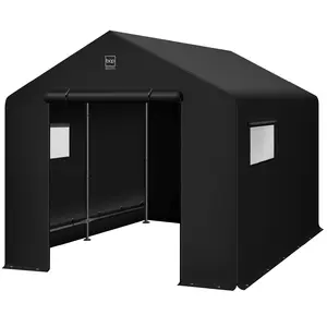 Best Choice Products 10x8ft Outdoor Fabric Storage Shed, Steel Frame, Dual Zipper Doors, Window