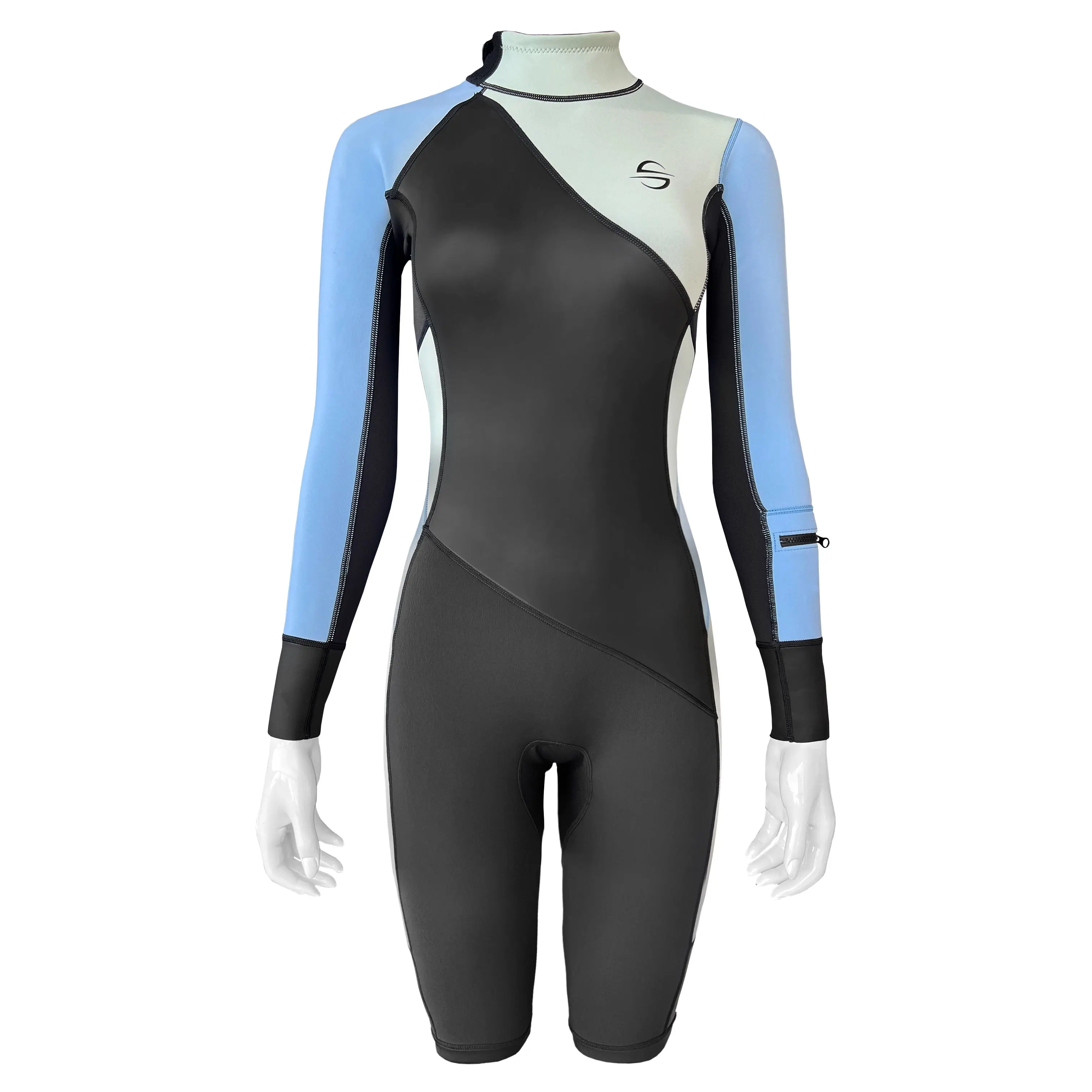 Women's Limestone Neoprene Wetsuit Springsuit 3/2mm | Blue Women's Limestone Neoprene Wetsuit Springsuit 3/2mm | Blue