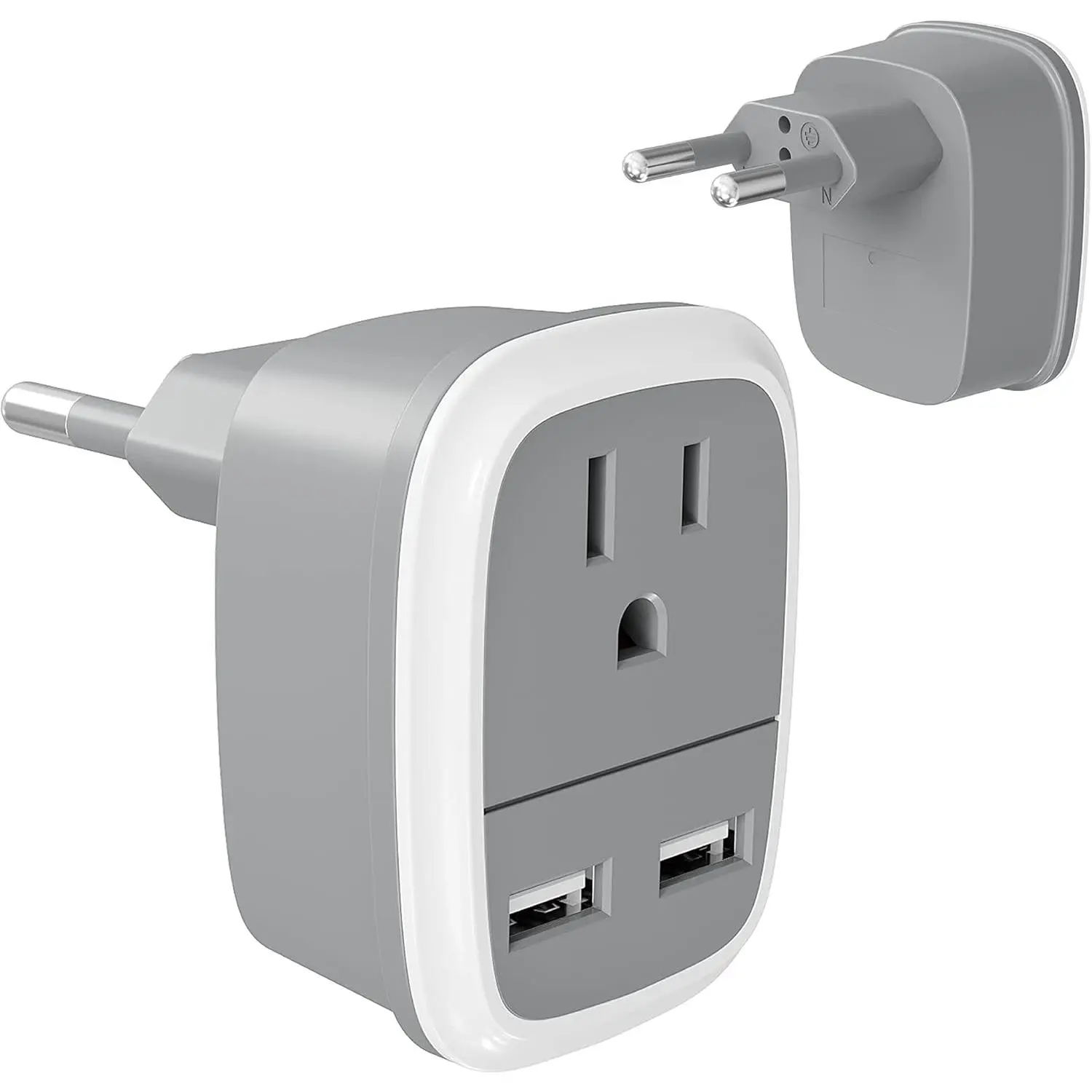 European Travel Adapter with USB -  to  Plug Adapter for Travel