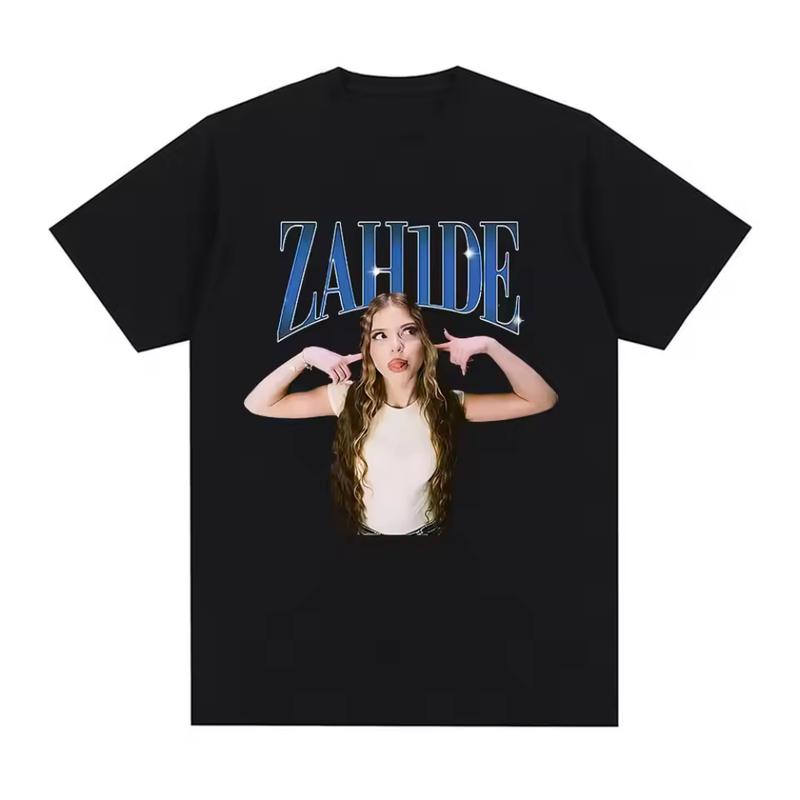 Zahideee Artist Tribute Tee – Black Cotton Short Sleeve for Men & Women