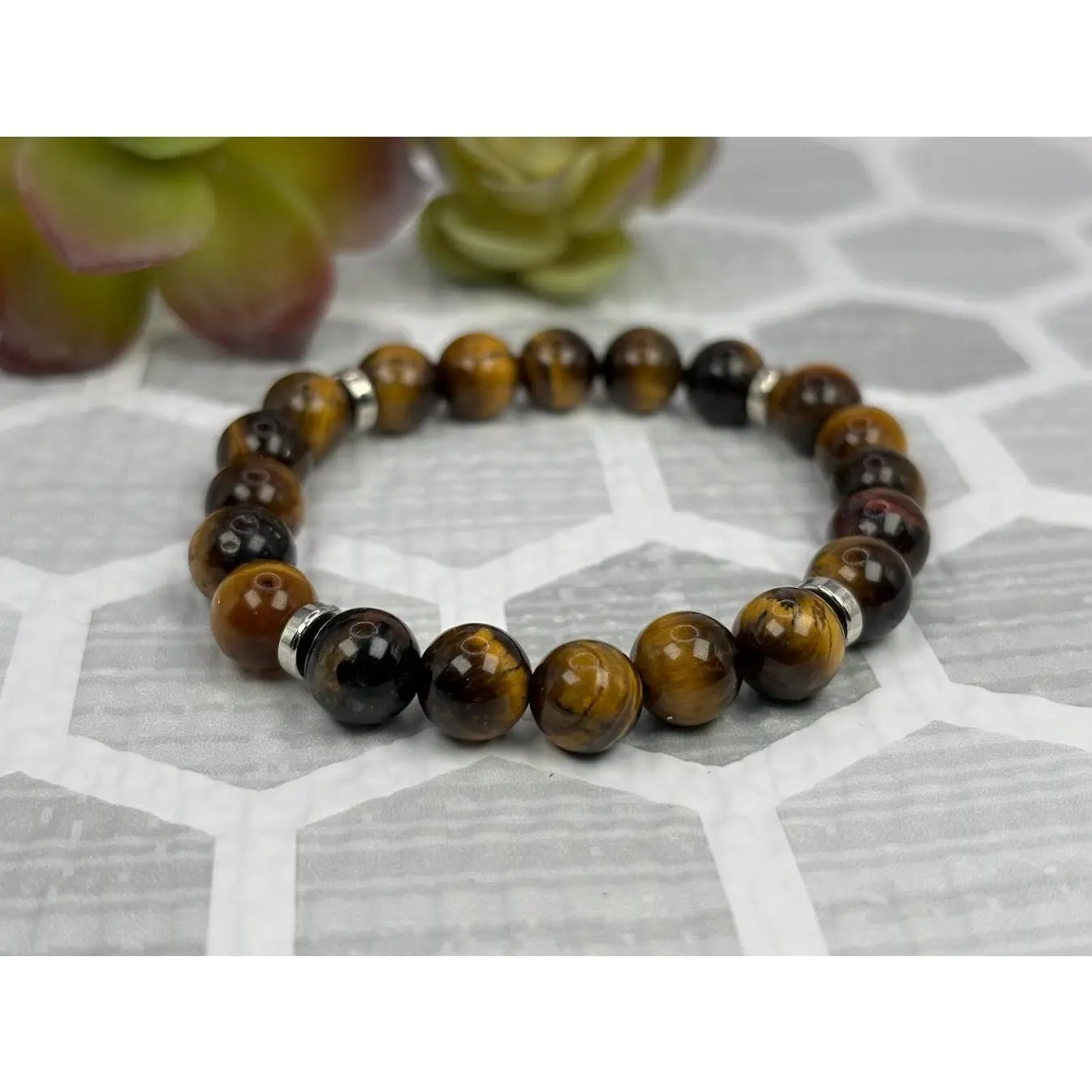 Tiger's Eye Crystal Bracelet Handmade