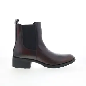 Dingo Camino DI-2216 Mens Red Leather Slip On Chelsea Boots