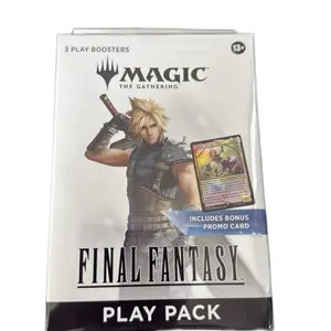 Magic The Gathering Final Fantasy Play Pack Hangar - 3 Play Boosters with Bonus Promo Card for Collectors