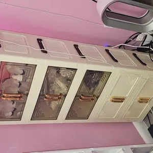 Plastic Multi-Layer Storage Cabinet Drawer, Foldable Kids Wardrobe Organizer, Living Room Toy Snack Display Shelf, Home Use