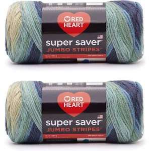 Super Saver Jumbo Sutherland Stripe Yarn - 2 Pack of 283g/14oz - Acrylic - 4 Medium (Worsted) - 482 Yards - Knitting/Crochet