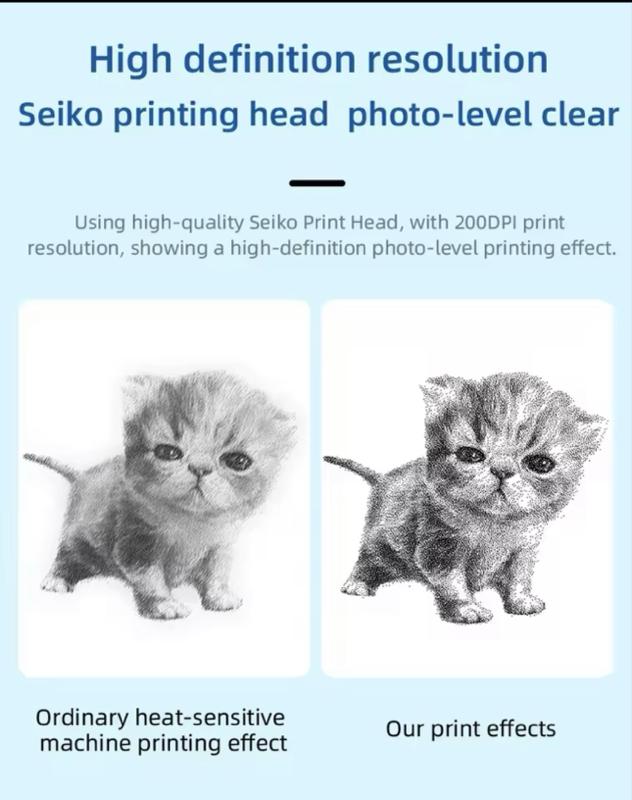 MINI Portable Thermal Printer Wireless Label Memo Machine 200dpi Bluetooth Inkless Pocket Imprimante Phone Notes Printing Paper with 3 White & 3 Color Rolls for Home Offices School. Once item is used no returns. All items have been tested by Manufacturer.