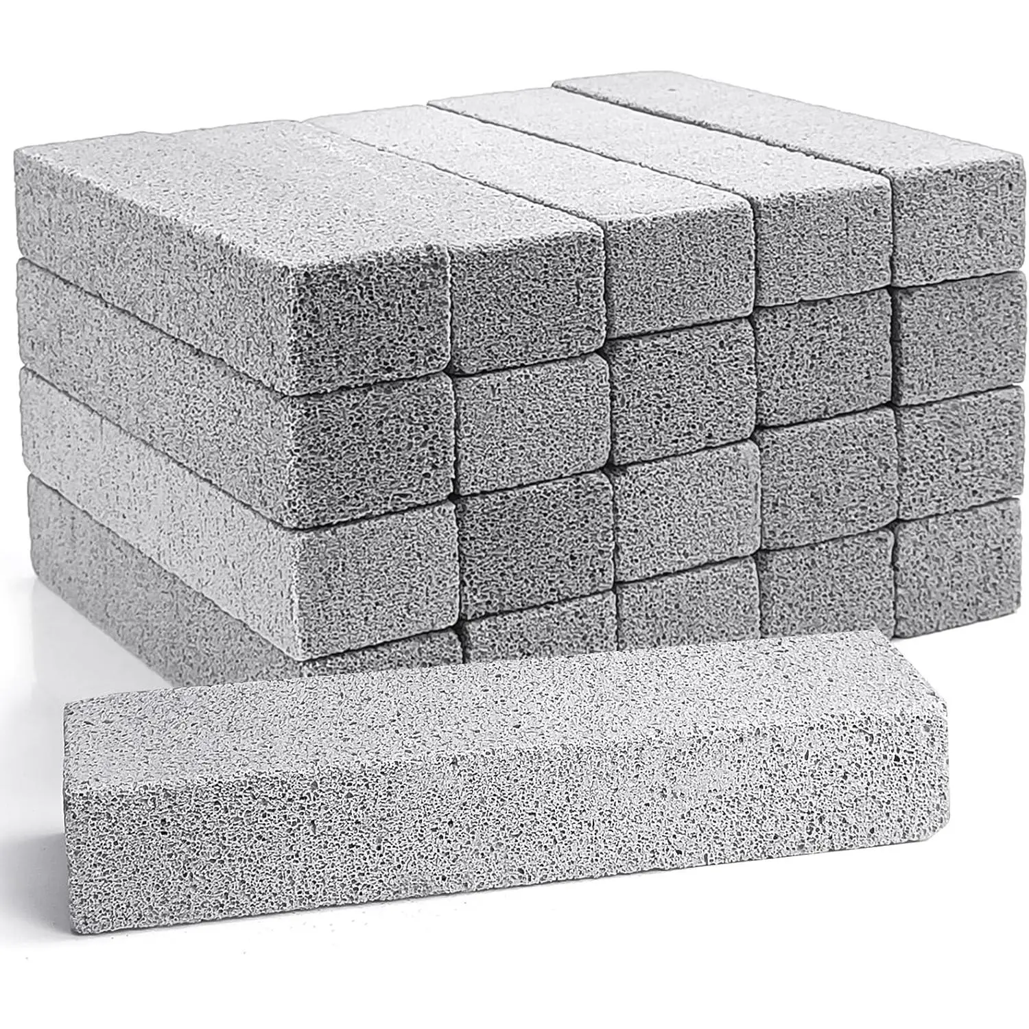 20 Pack Pumice Stone for Toilet Bowl Cleaning, Powerfully Cleans Hard Water Rings Stains, Toilets, Stoves, Bathtubs, Grills, Pools, Sinks (5.9 x 1.4 x 0.9 Inches)