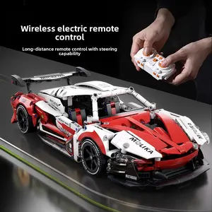 Compatible with LEGO Remote Control Building Block Car Super Car Remote Control Racing Car Model Children's Assembly Boys' Toy Car Building Blocks