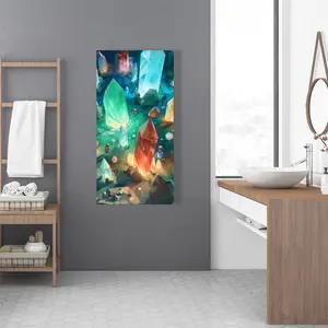 212 MAIN The Quest Yellow 24x48 in. Modern Artistic Print - Colored, Multi-Textured Artwork for Home Decoration, Room Decor Supplies