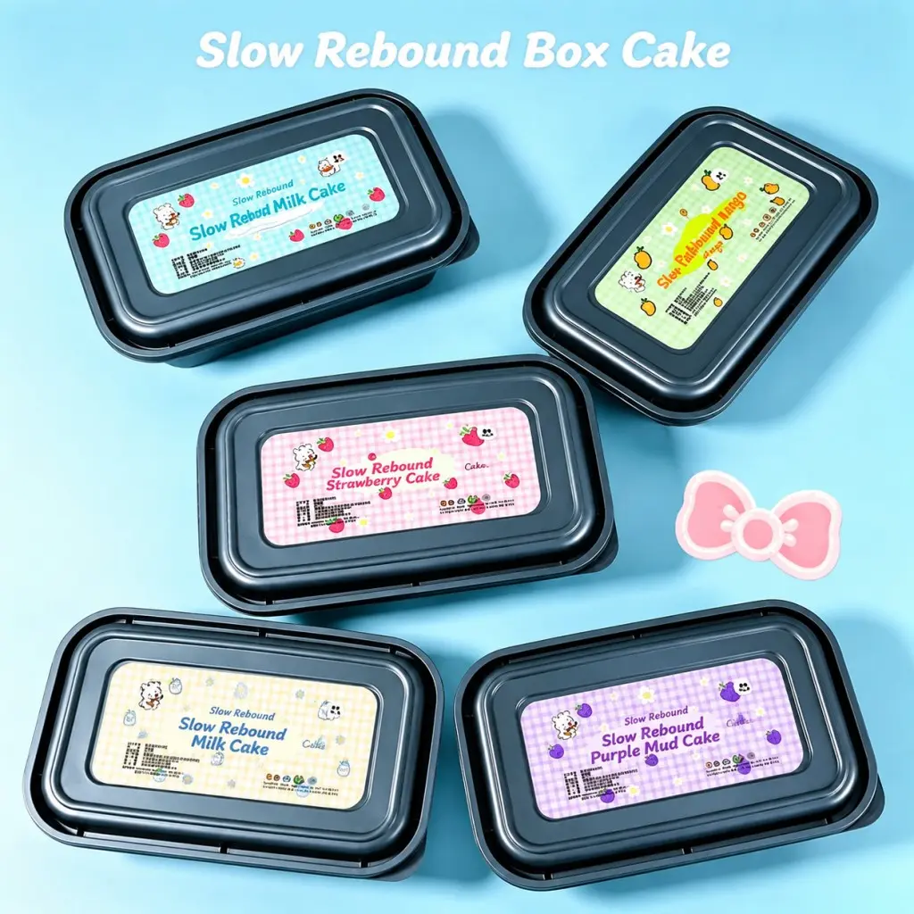 Slow-Rise Box Cake Squishy Toy - Scented Food-Shape Slow Rebound Fidget, Realistic Sensory Collectible for Stress Relief, Party Decor and Hobby Collecting, Unisex Teens Gift
