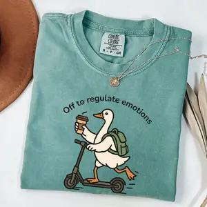 Comfort Colors Off to Regulate Emotions TShirt, Mental Health Teacher T-Shirt, SEL Counselor Gift, Funny Duck Tee - TrendWear USAComfort Colors Off to Regulate Emotions TShirt, Mental Health Teacher T-Shirt, Funny Duck Tee - TrendWear USA