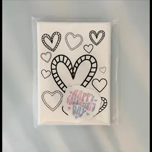 Mini 5x7 Hearts Pre Printed Paint Canvas for Creative Art Projects and DIY Crafts Perfect for Coloring and Crafting