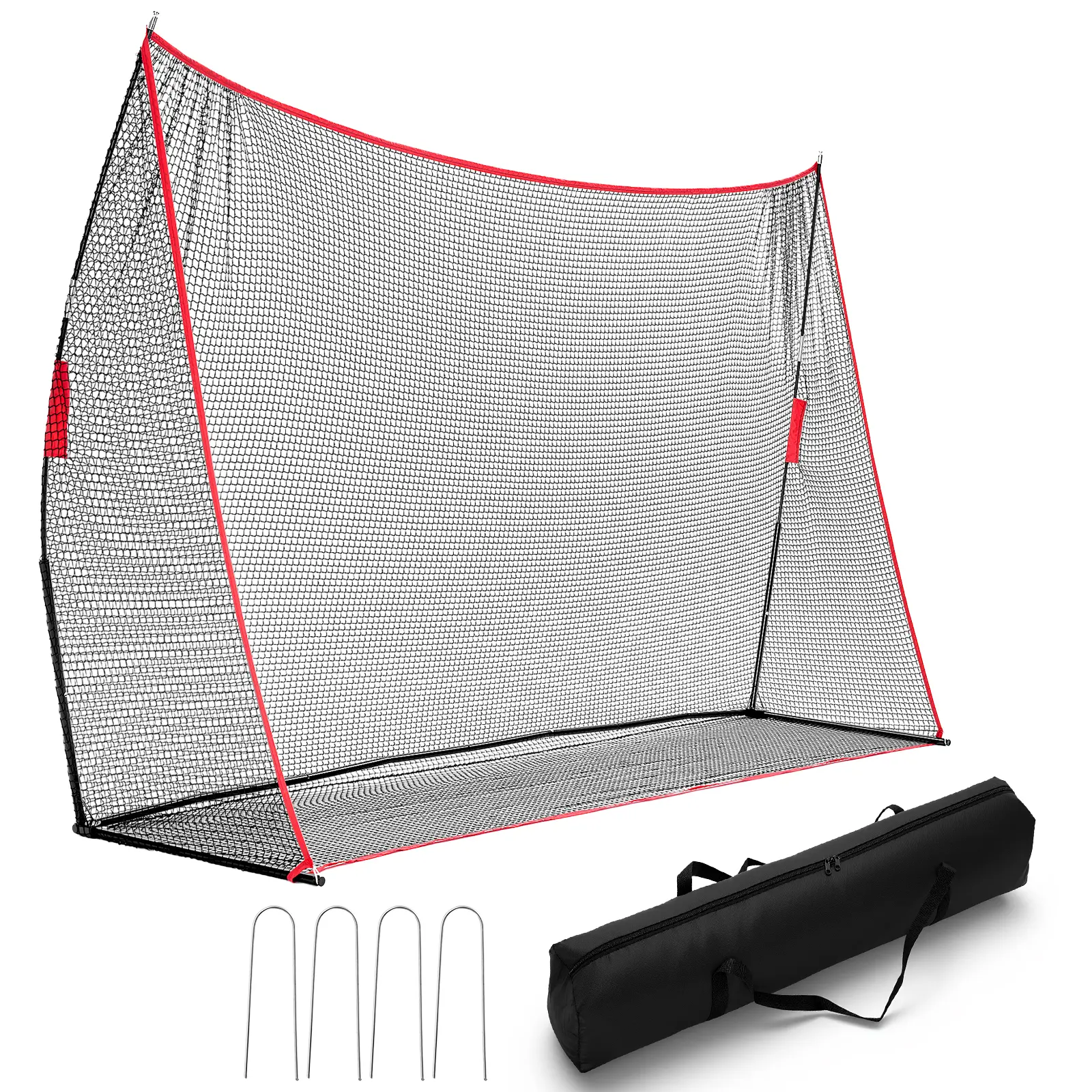 10'x7' Portable Golf Practice Net with Frame & Ground Stakes, Sturdy Indoor-Outdoor Golf Hitting Net for Home Garage Driving Range