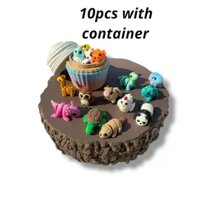 10pc Micro Miniature Pet Animal Figurines in Cupcake Container| Customizable for Birthdays & or any celebration- 3D Printed, Perfect for Special Occasions Decor.