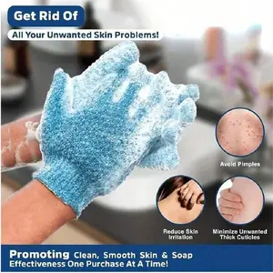 10 Piece Colorful Exfoliating Gloves, Shower Bath Gloves, Dual-Sided Exfoliating Mitts for Spa Massage Body Scrub, Body Care Tool, Body Scrubber, Christmas Halloween Gift