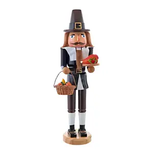Wooden Pilgrim Nutcracker 15 Inch