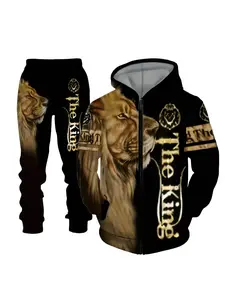 Men's Spring/Autumn Sports Suit Jacket Hoodie Set Full Zip Up Two Piece Outfit 2026 New Arrivals