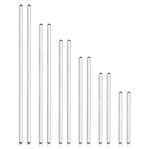 12PCS Glass Stirring Rod Stir Stick with Both Ends Round-15.8" 13.8" 12" 10" 8" 6" Long-2 Piece for Every Style -12pcs/pk (12)