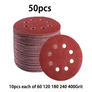 Random Orbital Sander Sanding Discs, 5 Inch 8 Holes Sanding Discs for Random Track Sander, Abrasive & Finishing Product Accessories
