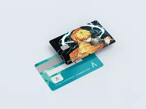 Zenitsu Demon Slayer Card Skin Sticker Cover - Applies over the front of your card!