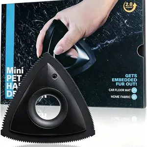 Mini Pet Hair Remover for Car Detailing, Triangle Dog Hair Remover for Car Interior, Couch, Furniture, Lint, Carpet, Jet