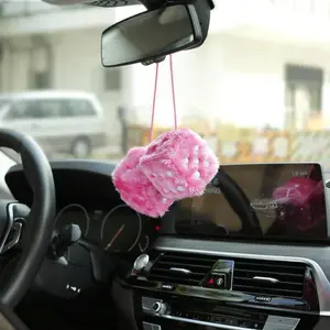 Dice Shaped Car Hanging Ornament, Cute Car Rearview Mirror Hanging Decoration, Universal Car Interior Decoration Accessories for Women & Men
