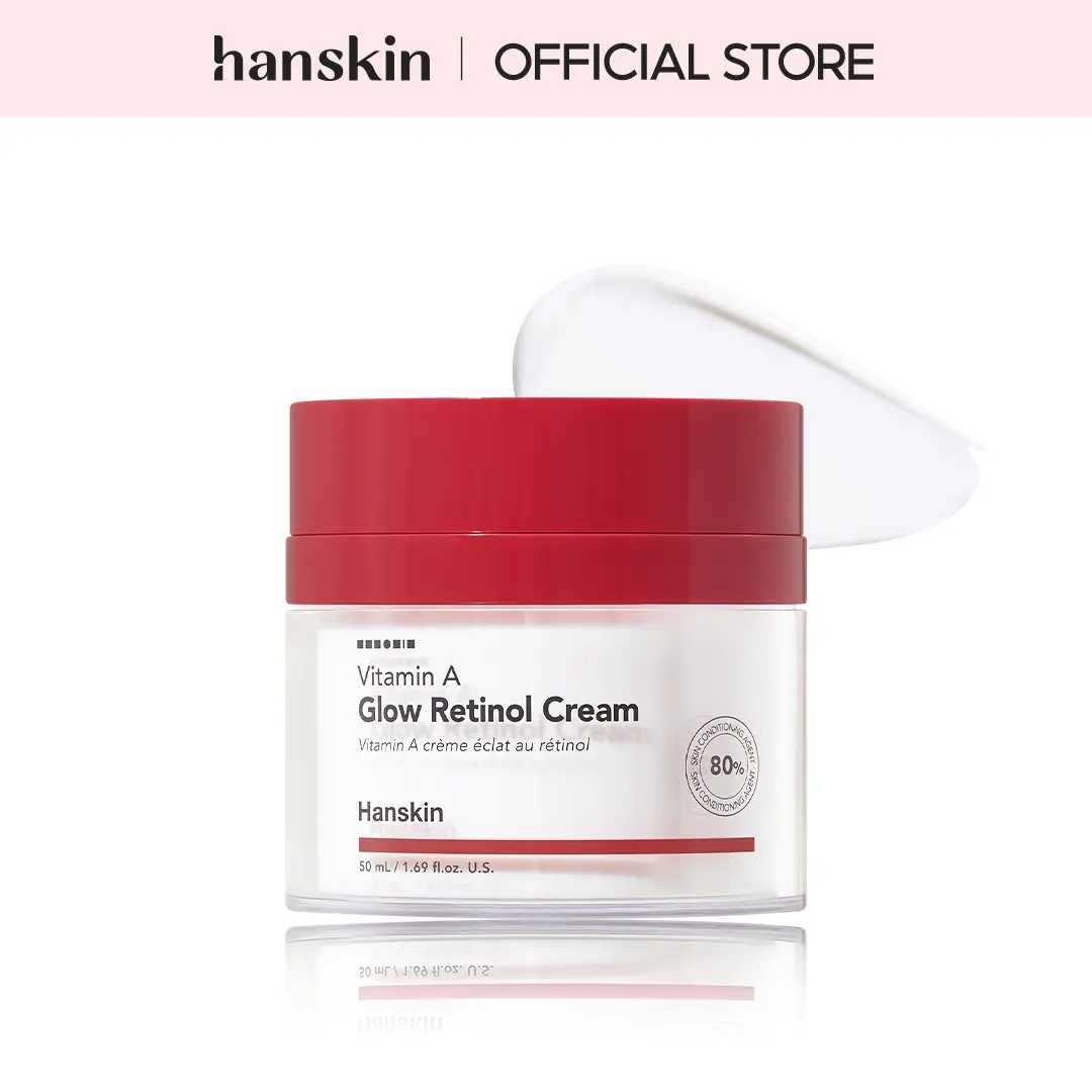 Hanskin Vitamin A Glow Retinol Cream 50ml, Anti Aging Moisturizing Facial Multifunction Moisturizer, Hydrating Skin Repair Skincare Moisturizer
