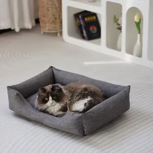 Ultra Soft Washable Pet Bed, Non-Slip Bottom Design, Durable and Luxurious Rectangular Cat Dog Bed, Suitable for Small Pets