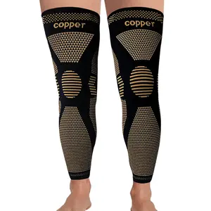 Sports Knee Sleeve, Nylon Pad Leg Supporter with 4-Sided Elastic Secure Hold, Long Leg Coverage Legsleeve Warm Protective Sleeve for Volleyball, Ball Sports recovery support
