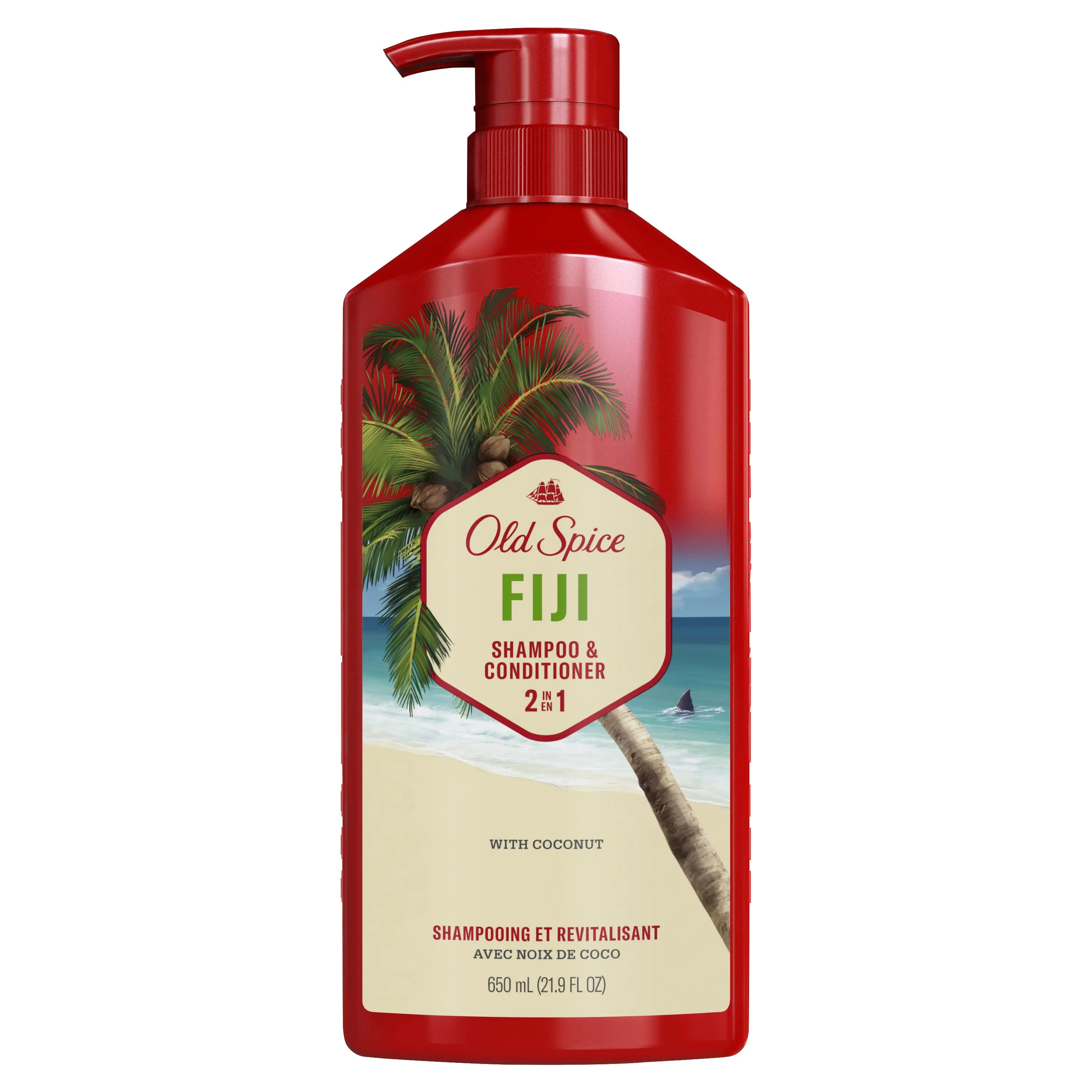 Old Spice Men's 2in1 Shampoo & Conditioner Fiji, 21.9 fl oz