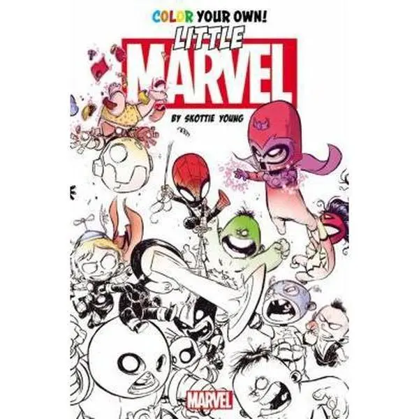 Used Young Marvel Color Your Own Coloring Book - Eisner Award-Winning Cover Art, Fan-Favourite Artwork, Skottie Young Soft Cover Trade Paperback (English)