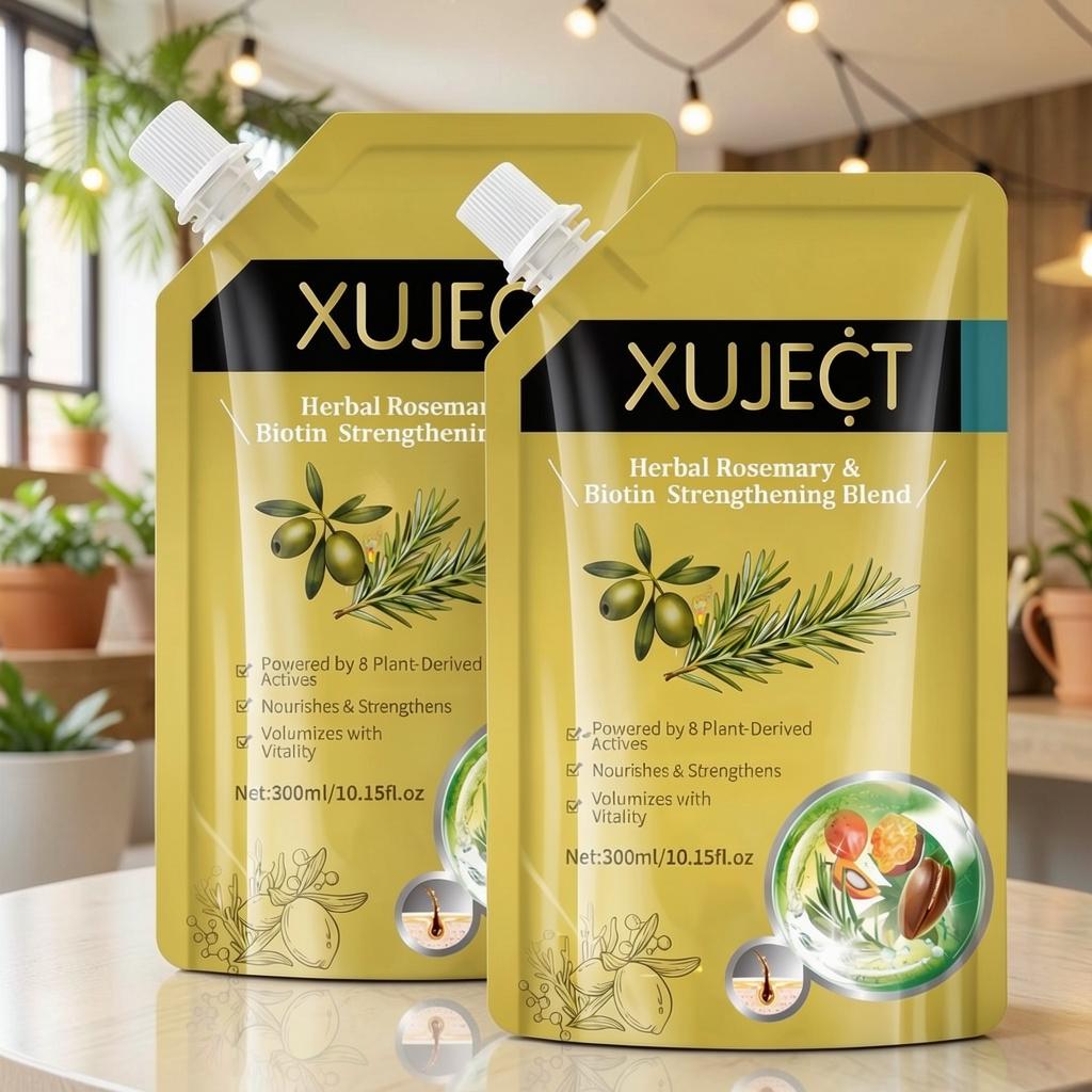 XUJECT Rosemary & Biotin Hair Growth Shampoo 300ml – Restore Nourishing Winter Shampoo Haircare | Strengthening & Anti Hair Loss Formula with 8 Herbal Actives | Buy 1 Get 1 Free | Daily Scalp Care for Oily Roots, Thin Hair & Stress Shedding
